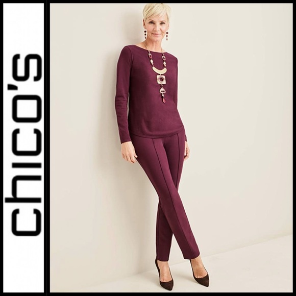 NWT Chico’s Ponte Juliet Straight Leg Pants - Picture 2 of 8